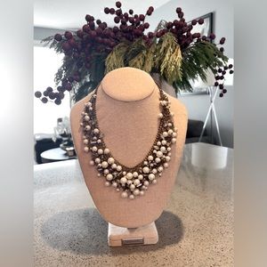 Stella & Dot Eve Pearl Bib Necklace. ❄️ 🍸